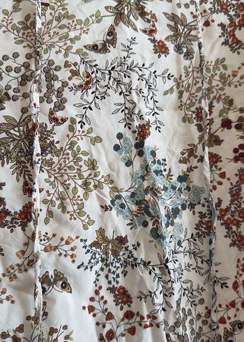 Bohem Desenli V Yaka Kolsuz Bluz - Görsel 3