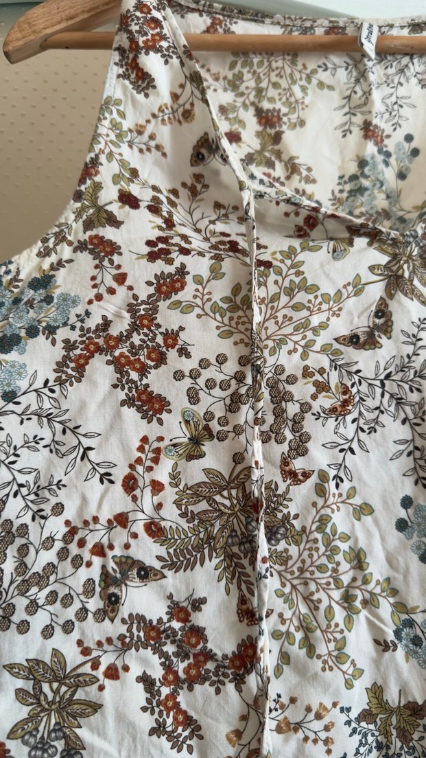 Bohem Desenli V Yaka Kolsuz Bluz - Görsel 4