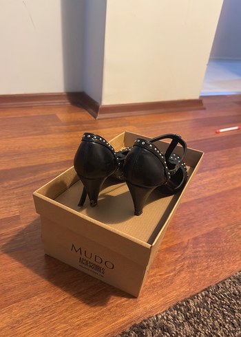 Kadın Siyah Topuklu Ayakkabı - Görsel 4