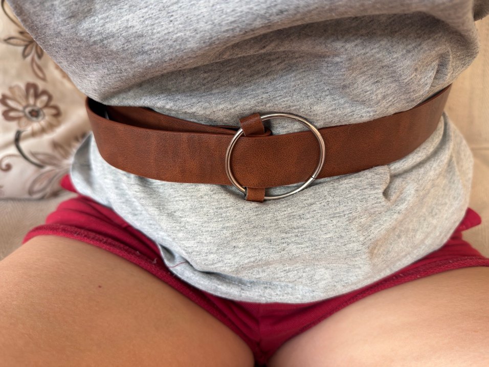 Kahverengi, Tokalı Kadın Kemer - Görsel 3