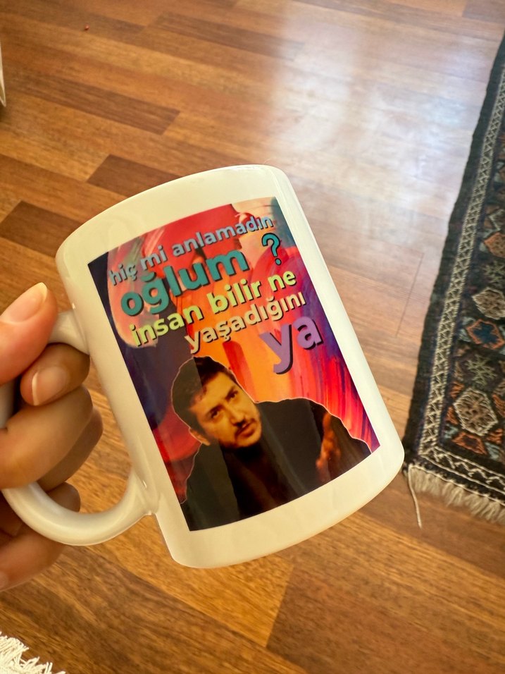 Renkli Baskılı Kupa Bardak - Görsel 4