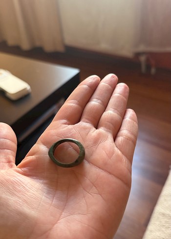 Koyu Yeşil Minimalist Kadın Yüzük - Görsel 2