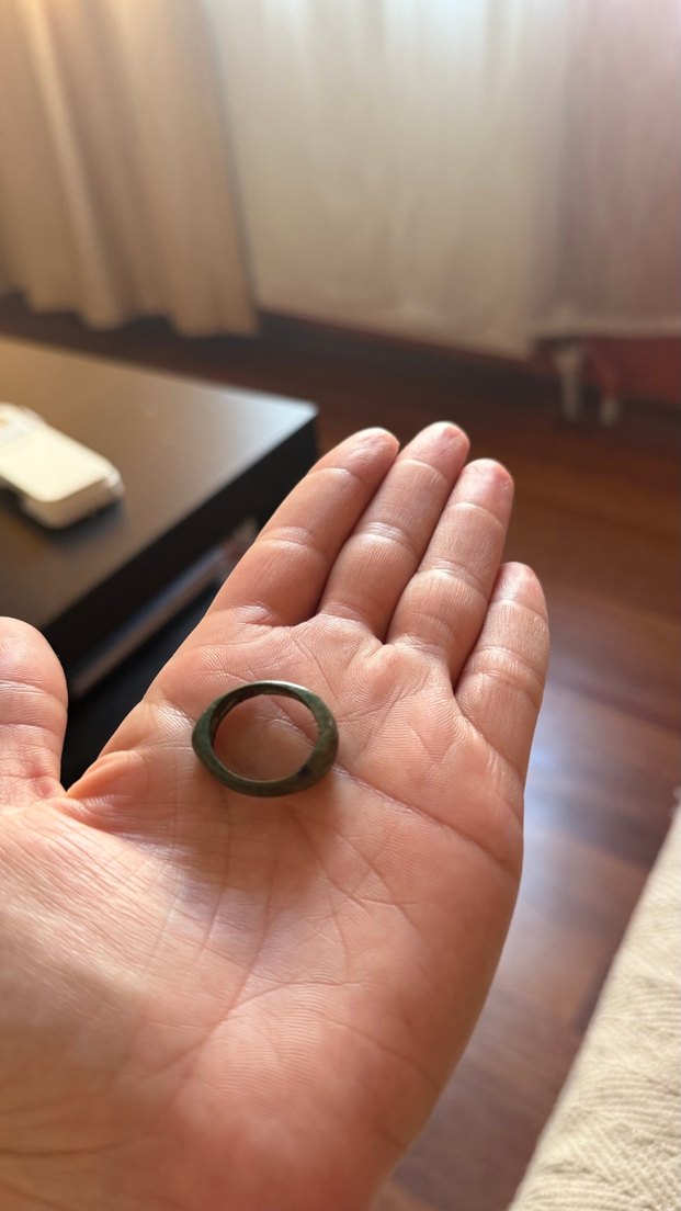 Koyu Yeşil Minimalist Kadın Yüzük - Görsel 2