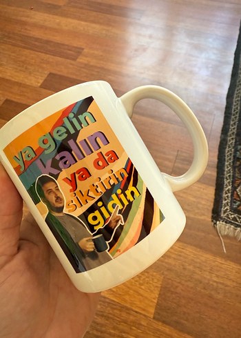 Renkli Baskılı Kahve Kupası - Görsel 2