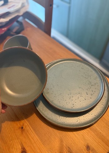 2 Kişilik Yemek Takımı - Haki Tonlarda - Görsel 4