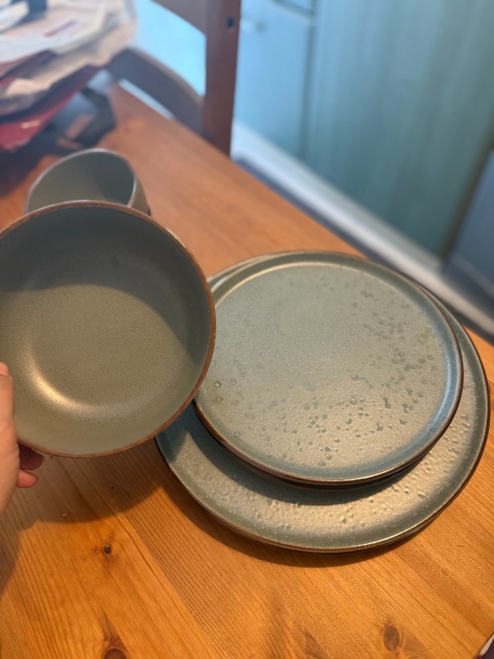 2 Kişilik Yemek Takımı - Haki Tonlarda - Görsel 4