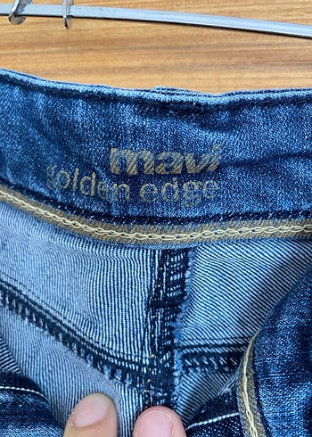 Mavi Bol Kesim Midi Denim Kadın Pantolon - Görsel 3