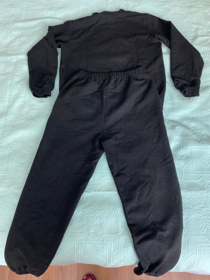 Siyah Erkek Çocuk Rahat Kesim Eşofman Takımı - Görsel 2