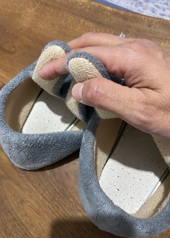 Gri Erkek Çocuk Peluş Terlik - Görsel 3