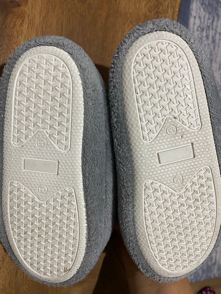 Gri Erkek Çocuk Peluş Terlik - Görsel 2