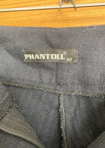 Kadın Lacivert Pilili Kumaş Pantolon - Görsel 3