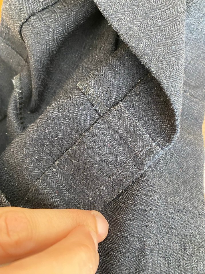 Kadın Lacivert Pilili Kumaş Pantolon - Görsel 5