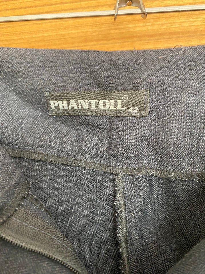 Kadın Lacivert Pilili Kumaş Pantolon - Görsel 3