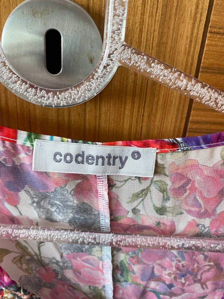 Dantel Detaylı Pembe Çiçekli Bohem Bluz - Görsel 3