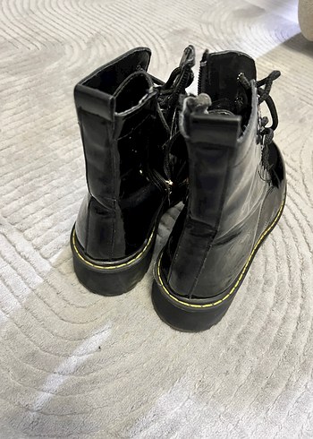 37 Beden Siyah Rugan Stiletto Topuklu Goth Kadın Bot