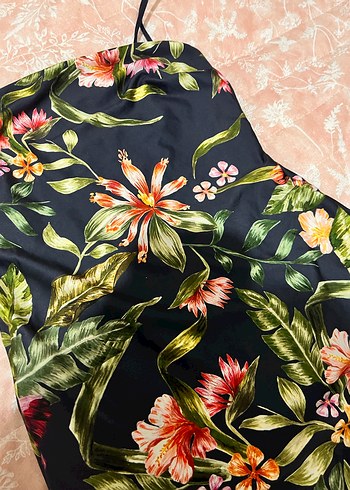 Çiçek Desenli İnce Askılı Bohem Mayo - Görsel 2