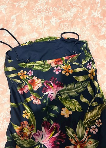 Çiçek Desenli İnce Askılı Bohem Mayo - Görsel 3