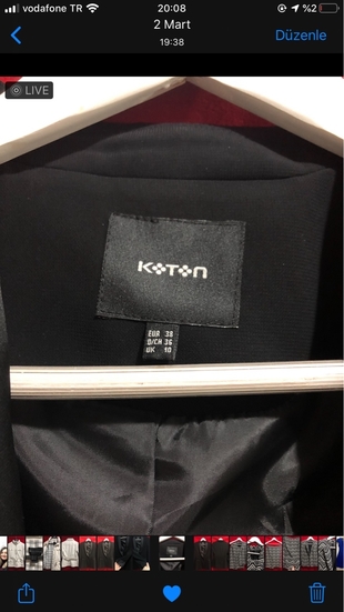 m Beden siyah Renk Koton siyah blazer ceket