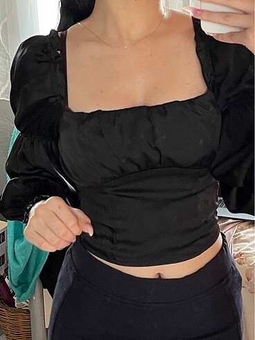 saten korseli crop