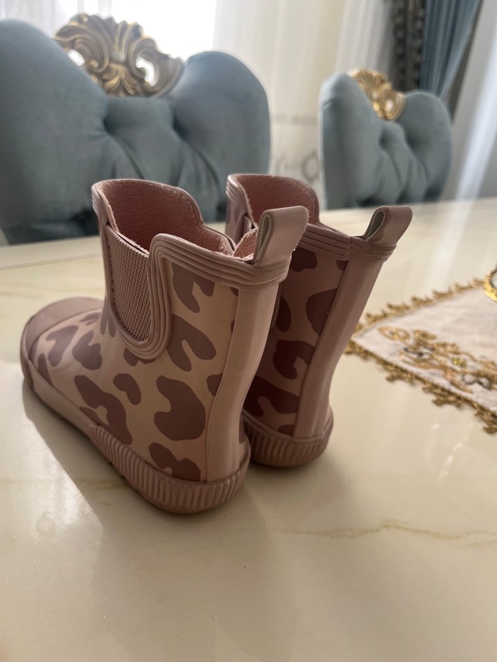 Leopar Desenli Pembe Kız Çocuk Yağmur Botu - Görsel 3