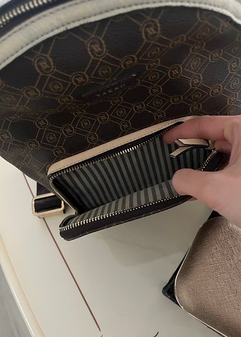 Vakko Kahverengi Deri Sırt Çantası - Görsel 7