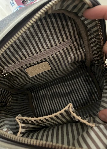 Vakko Kahverengi Deri Sırt Çantası - Görsel 6