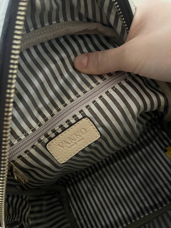 Vakko Kahverengi Deri Sırt Çantası - Görsel 5