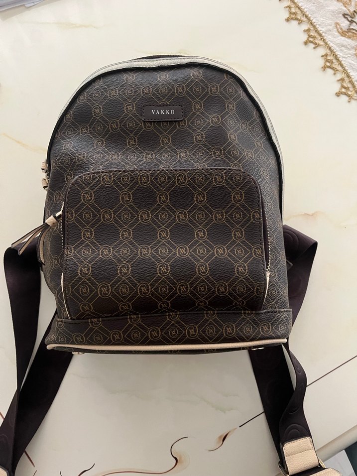 Vakko Kahverengi Deri Sırt Çantası - Görsel 2