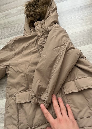 Kürklü Kapüşonlu mont - Görsel 8