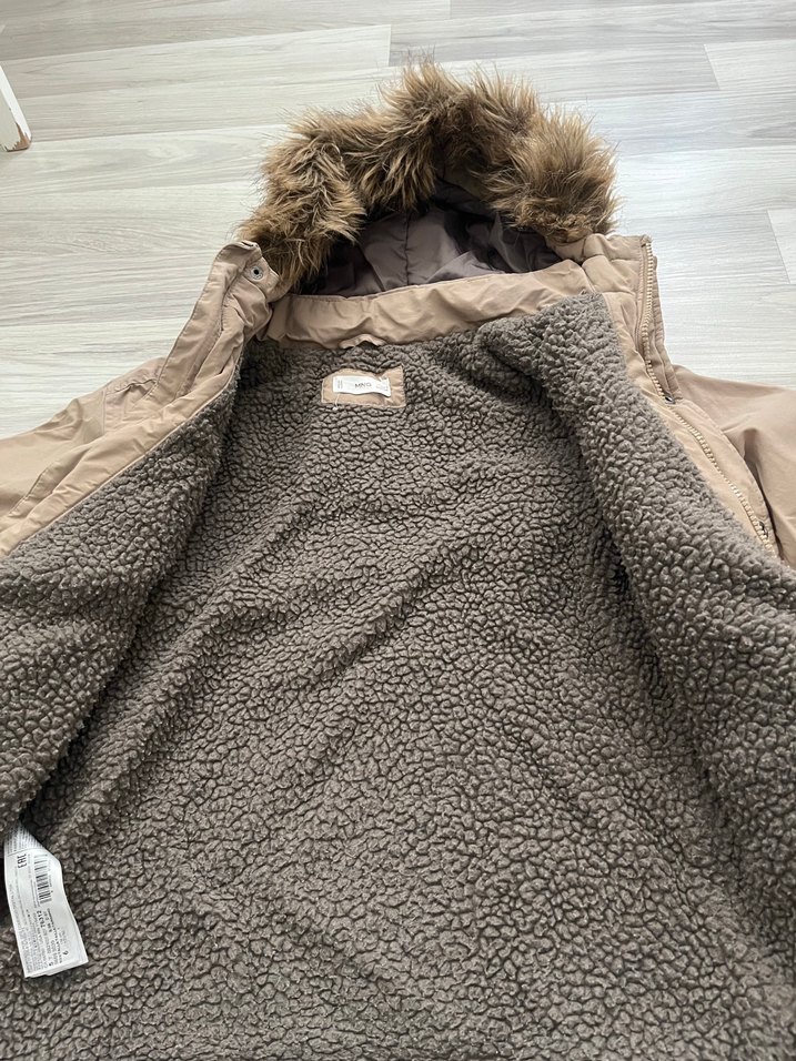 Kürklü Kapüşonlu mont - Görsel 4