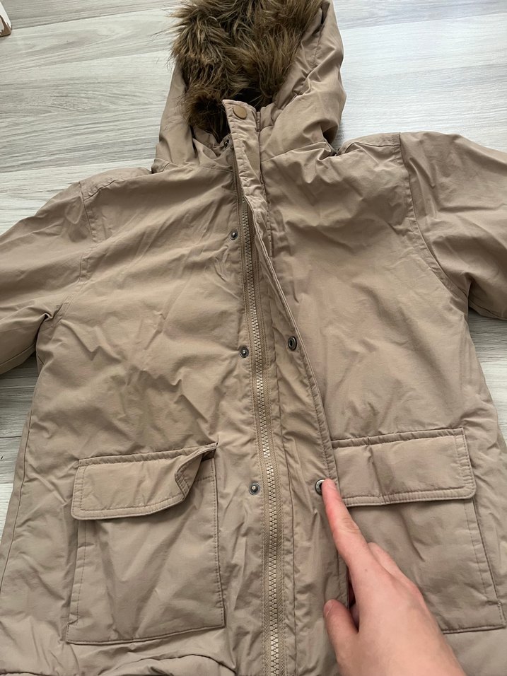 Kürklü Kapüşonlu mont - Görsel 5