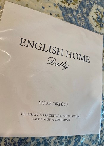 English Home tek kişilik yatak örtüsü takımı - Görsel 2
