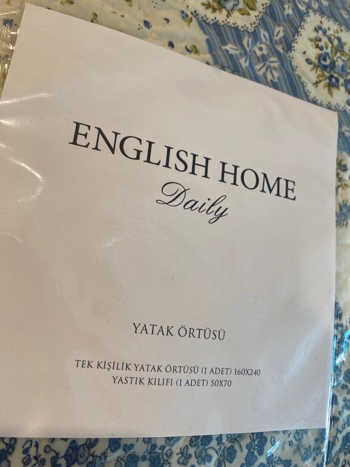 English Home tek kişilik yatak örtüsü takımı - Görsel 2