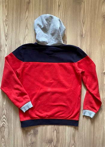 Koyu Kırmızı Kapüşonlu Erkek Çocuk Sweatshirt - Görsel 5