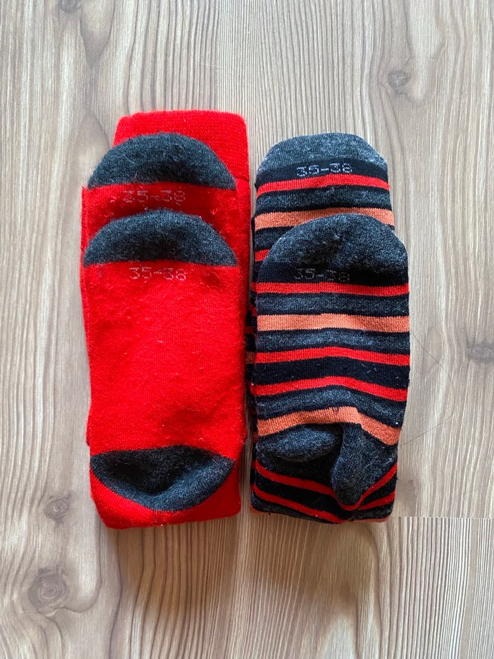 Erkek Çocuk Çizgili Kırmızı Çorap Seti - Görsel 3