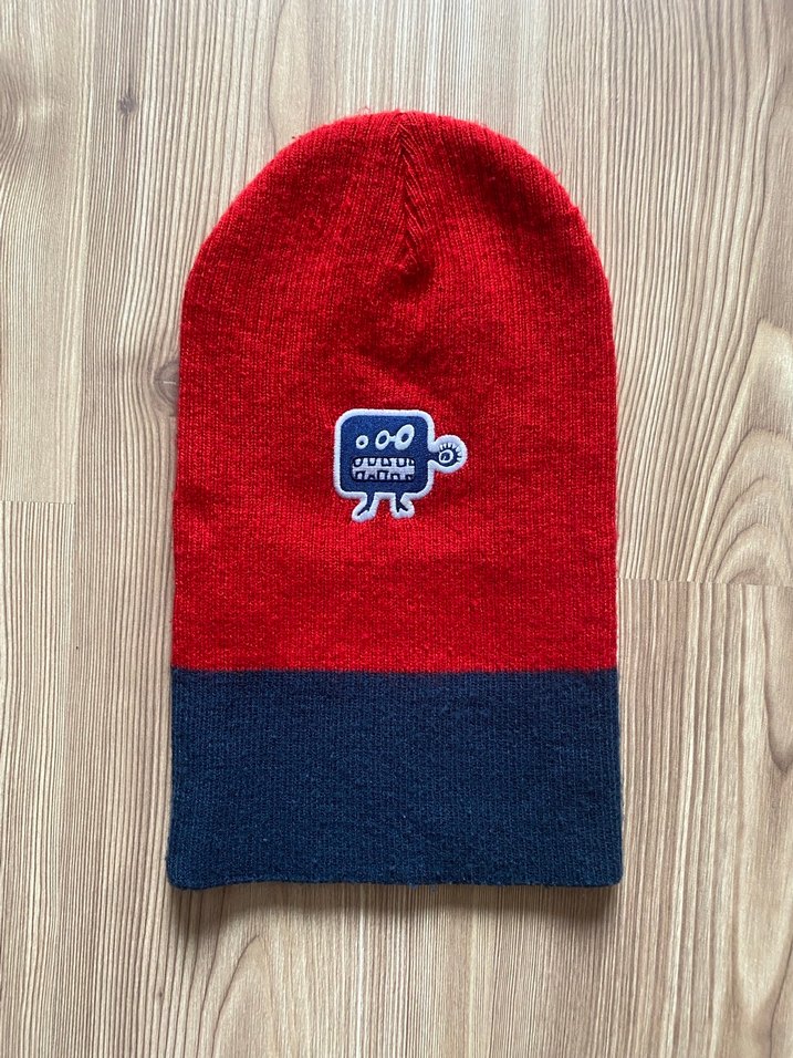 Kırmızı Lacivert Örgü çocuk şapkası - Görsel 2