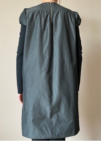 Gri Midi Günlük Elbise - Görsel 2