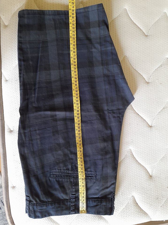 Lacivert ekose Erkek rahat bermuda şort - Görsel 4