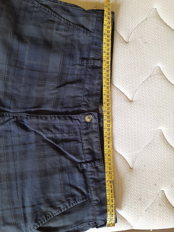 Lacivert ekose Erkek rahat bermuda şort - Görsel 3