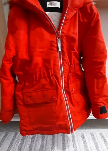 H&M Kız Çocuk Kırmızı Fermuarlı Mont