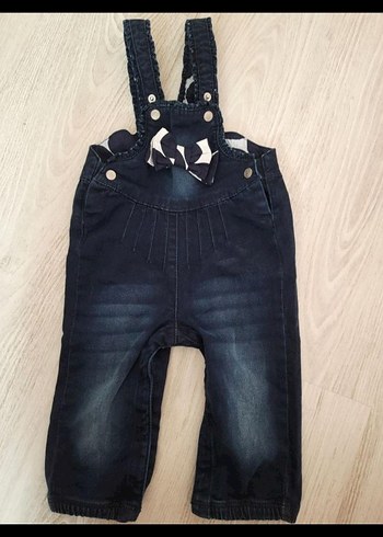 Kanz marka hic giyilmemiş Kız Çocuk Lacivert Denim Tulum