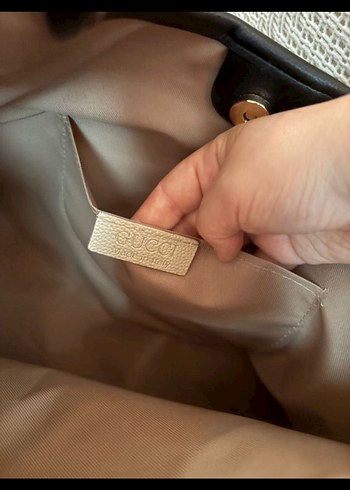 Siyah Deri Gucci Kadın large boy Omuz Çantası ithal üründür - Görsel 6