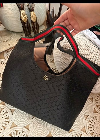 Siyah Deri Gucci Kadın large boy Omuz Çantası ithal üründür - Görsel 4