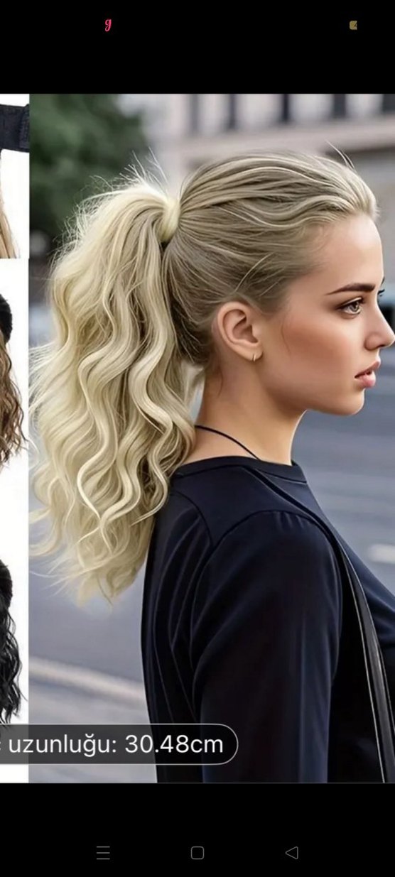 Bej Elastik Dalgalı Sentetik Saç Tokası - Görsel 2