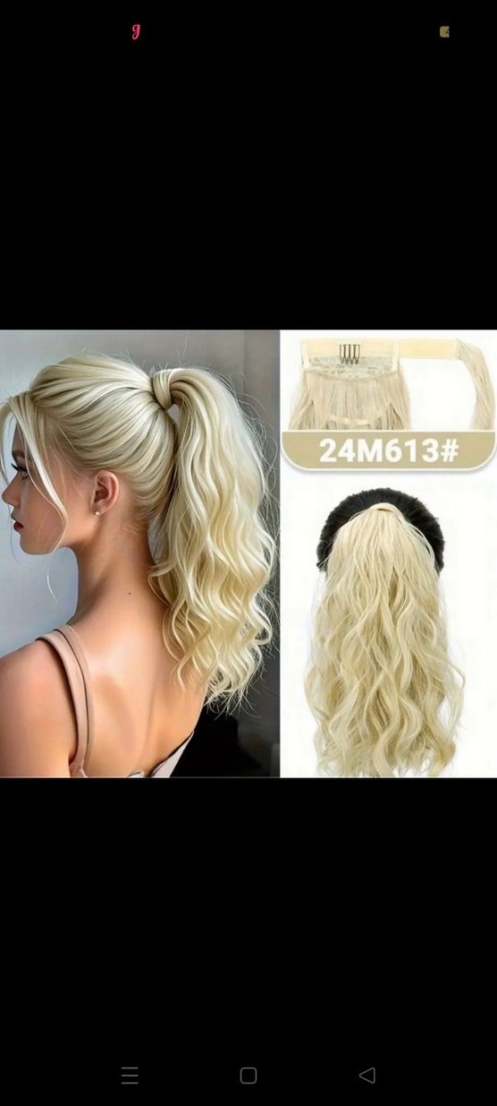 Bej Elastik Dalgalı Sentetik Saç Tokası - Görsel 3