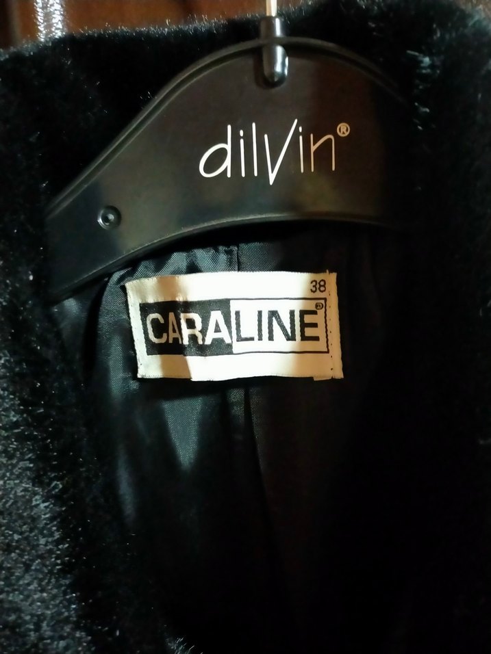 Düğmeli Siyah Midi Kadın Kaban - Görsel 4