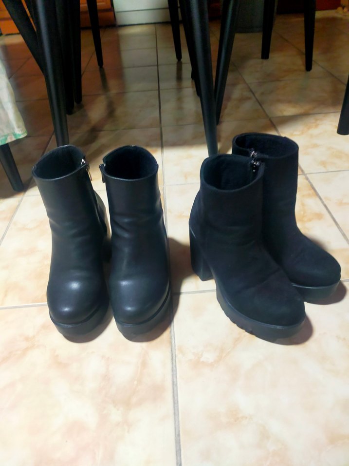 Siyah Deri Kadın Topuklu Bot - Görsel 5