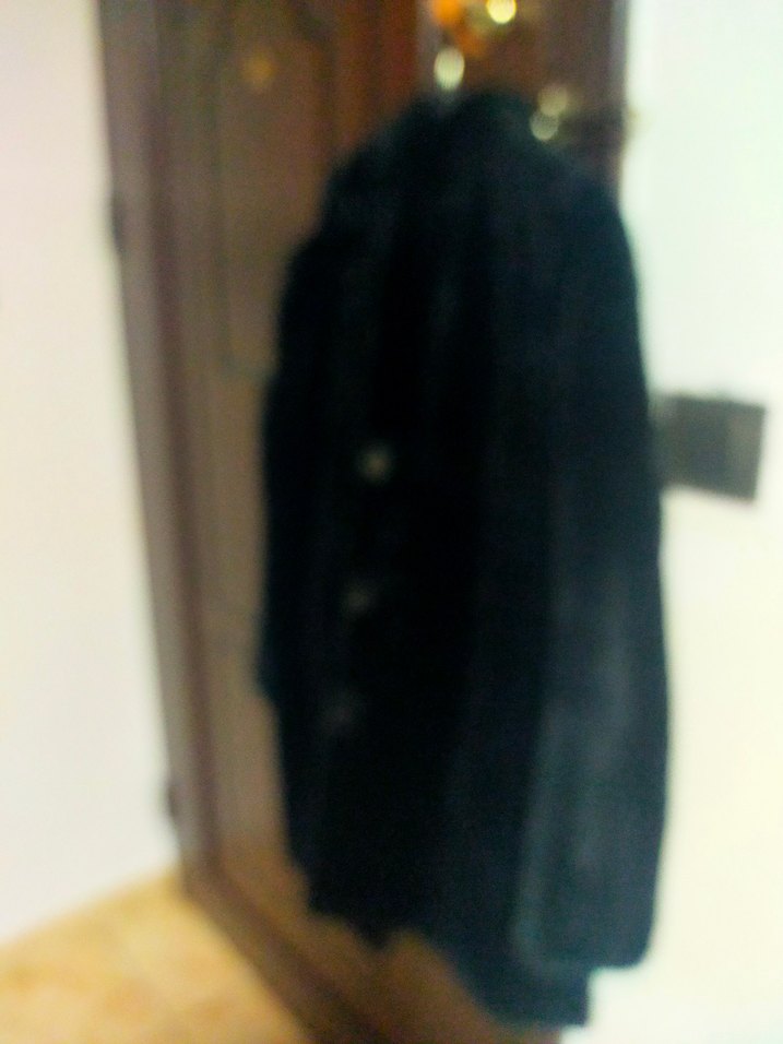 Siyah Kadın Midi Boy Peluş Kaban - Görsel 5