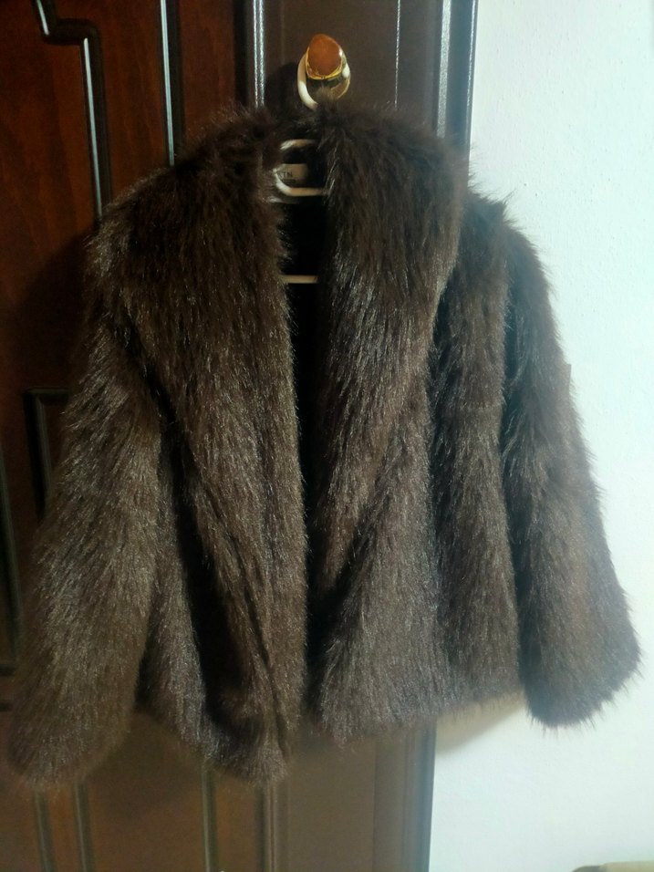 Kahverengi Kürk Detaylı Kadın - Görsel 2