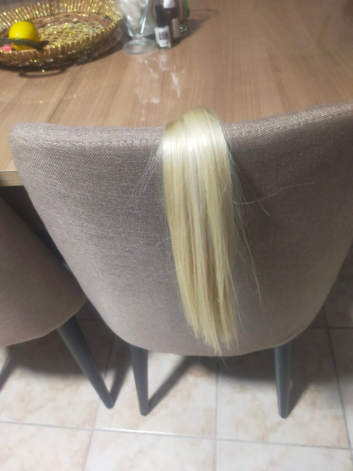 4O ÂDET 40 cm uzunluğu gerçek saç boncuklu  kaynak - Görsel 3